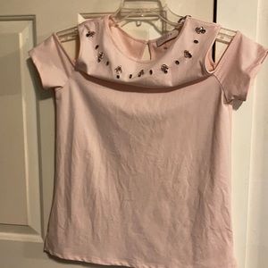 NWT Aster cotton Candy pink cold shoulder top